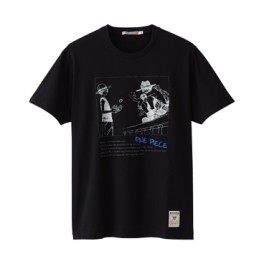 manga - One Piece - T-shirt Luffy & Ace Noir - Uniqlo