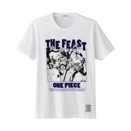 manga - One Piece - T-shirt The Feast Blanc - Uniqlo