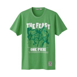 Manga - One Piece - T-shirt The Feast Vert - Uniqlo