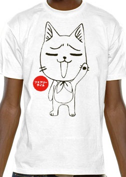 Fairy Tail -  T-shirt Happy Ligne Blanc - Nekowear