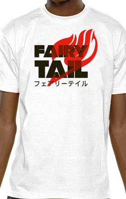 Fairy Tail -  T-shirt Logo Katakana Blanc - Nekowear