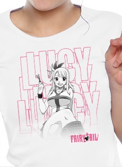 Fairy Tail - T-shirt Lucy Blanc - Nekowear