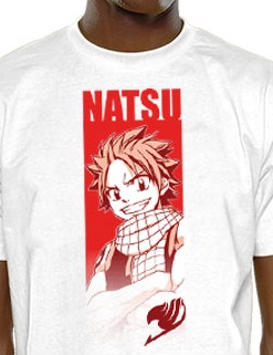 manga - Fairy Tail - T-shirt Natsu Blanc - Nekowear