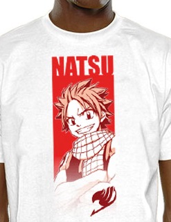 Manga - Manhwa - Fairy Tail - T-shirt Natsu Blanc - Nekowear