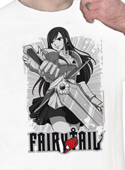manga - Fairy Tail - T-shirt Titania Blanc - Nekowear