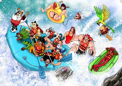 manga - Head Trick - Affiche D'Art - Le Rafting
