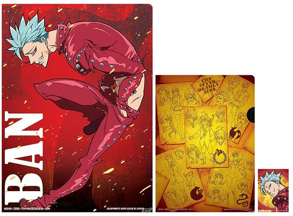 goodie - Seven Deadly Sins - Lot Pochettes & Sticker Ichiban Kuji Oujo to Meliodas no Bouken 3 - Banpresto