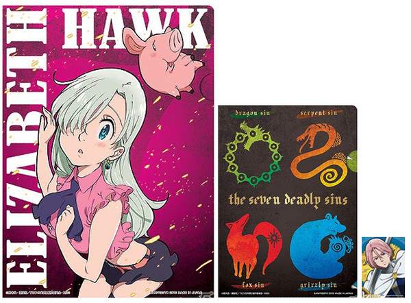 goodie - Seven Deadly Sins - Lot Pochettes & Sticker Ichiban Kuji Oujo to Meliodas no Bouken 4 - Banpresto