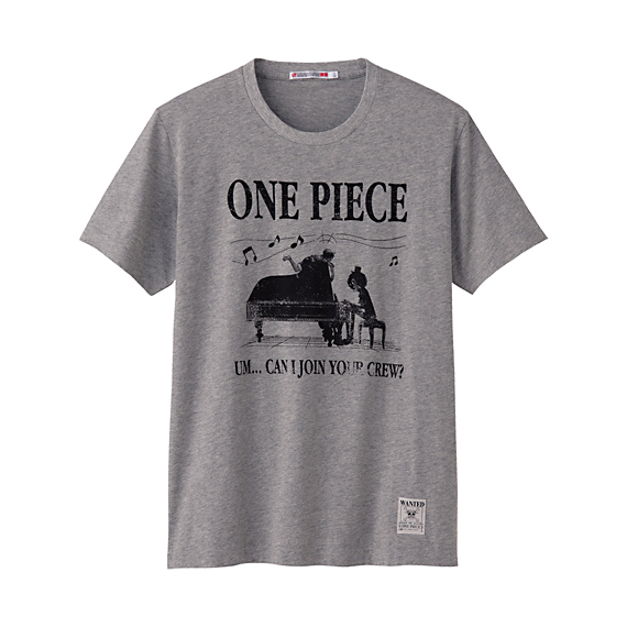Manga - Manhwa - One Piece - T-shirt Can I Join Your Crew Gris - Uniqlo