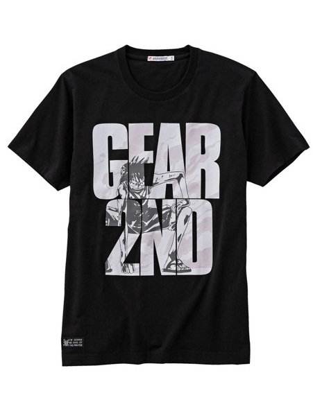 Manga - Manhwa - One Piece - T-shirt Gear 2nd Noir - Uniqlo