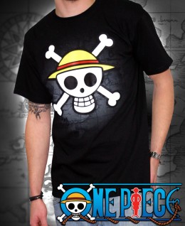 manga - One Piece - T-shirt Skull With Map Homme - ABYstyle