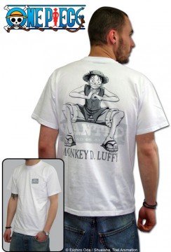 manga - One Piece - T-shirt Wanted Blanc Homme - ABYstyle