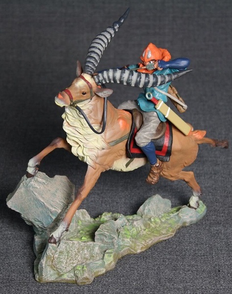 COMINICA PRINCESSE MONONOKE STATUE SAN & WOLF GOD, ASHITAKA & YAKKURU