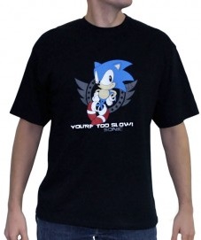 manga - Sonic - T-shirt Too Slow Black - Abystyle