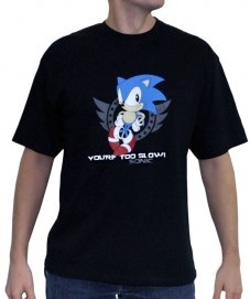 Manga - Sonic - T-shirt Too Slow Black - Abystyle