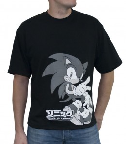 Sonic - T-shirt Sonic Japan Style Noir - ABYstyle