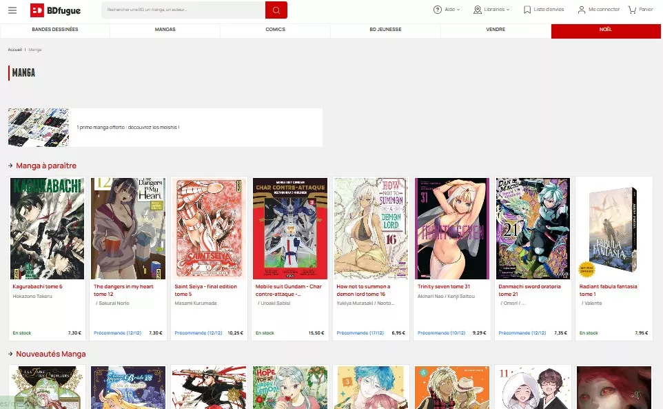 BDfugue.com : une librairie en ligne pensée pour les fans de manga