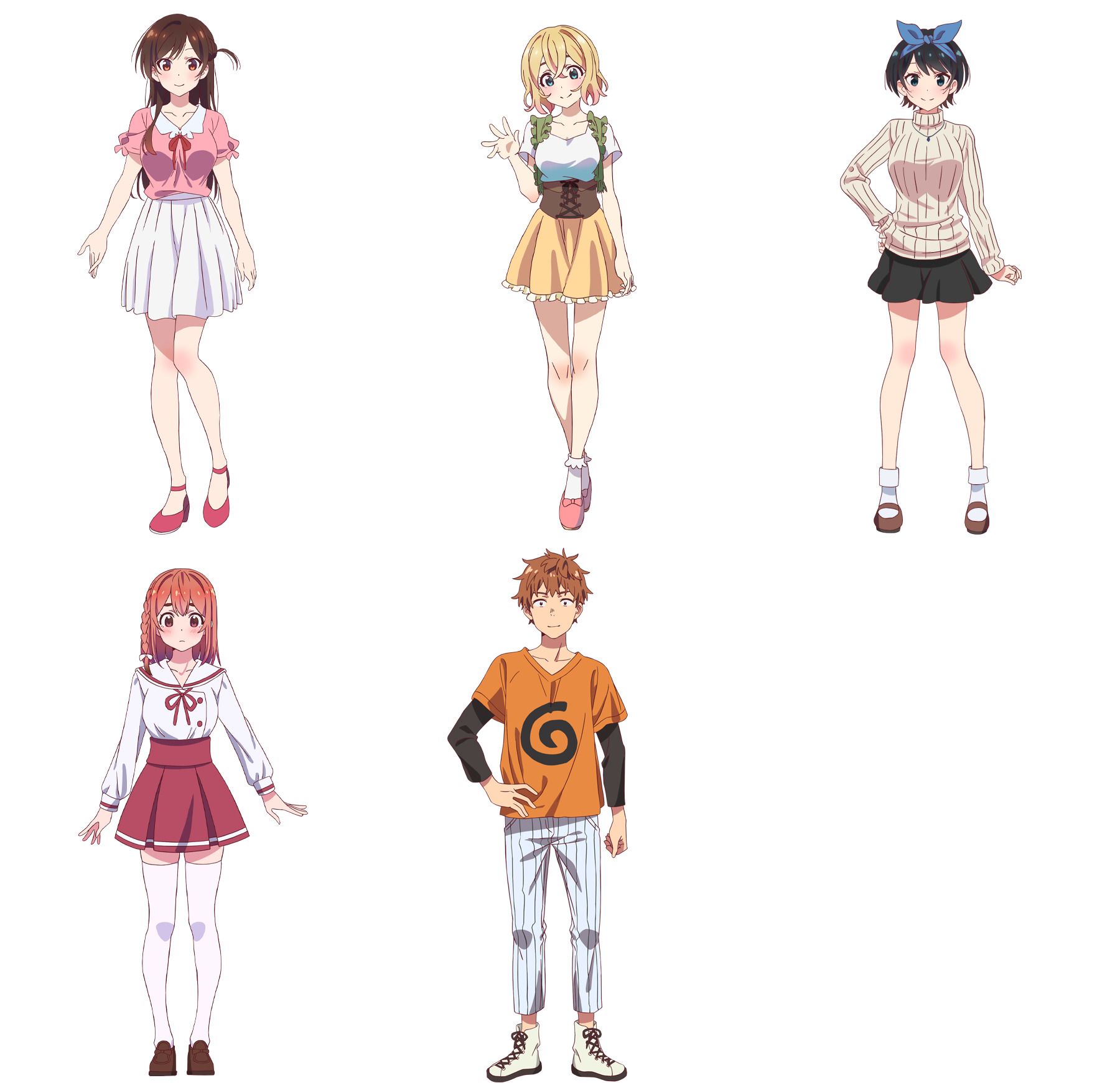 Kanojo okarishimasu characters visual