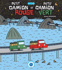 manga - Petit camion rouge et petit camion vert