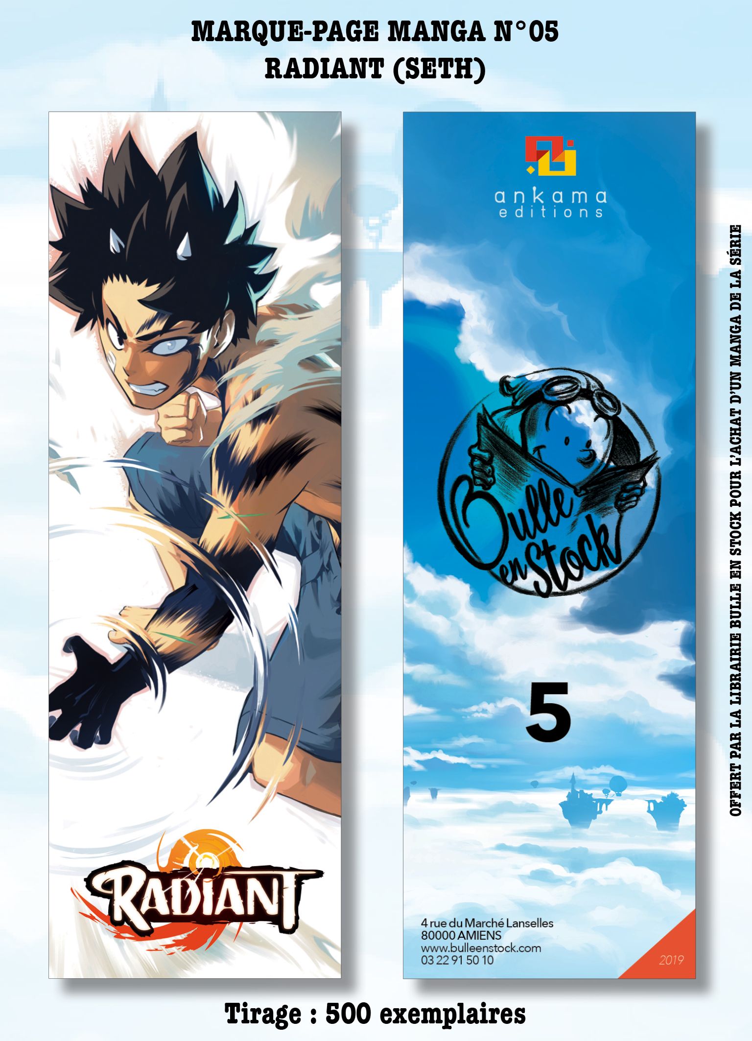 Vol.5 Marque-pages - Bulle en Stock (Seth de Radiant) - Manga - Manga news